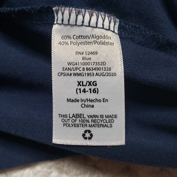 Wonder Nation Navy Blue Long Sleeve Shirt with Penguin Graphic Size XL - Picture 4 of 8